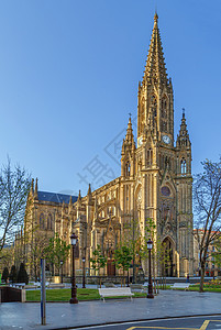 西班牙圣塞巴斯蒂安大教堂 春天 牧师 建筑学 巴斯克图片