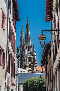 法国巴约内市中心圣玛丽哥特大教堂 回廊 城市图片