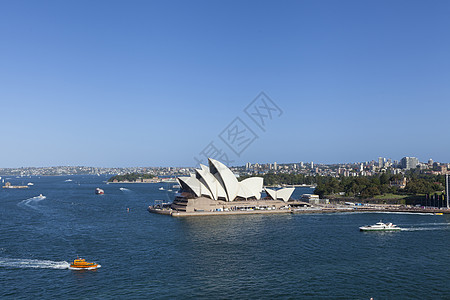 悉尼和歌剧院的天线 在最显著的地标上图片
