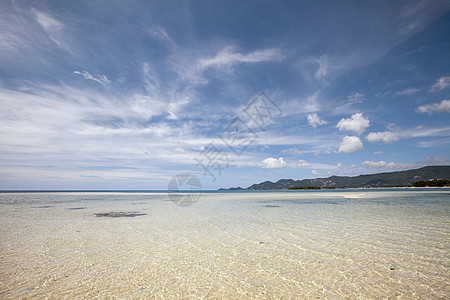 美丽的泰国沙滩和热带海 清蓝的 图片