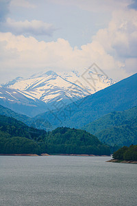 罗马尼亚Tranfagaras的Vidraru湖风景 Fagaras自然旅游和旅游业大坝 喀尔巴阡山脉 美丽的图片