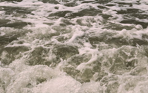 涟漪飞溅的海浪的高角度视图 波纹海水波浪壁纸湿背景装饰手机和桌面屏幕 复古复古风格色彩效果 文本的复制空间空间 低潮 冲浪图片