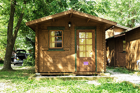 营地野营露营的木林小屋 住宿 挪威 北欧的 旅行 过夜图片