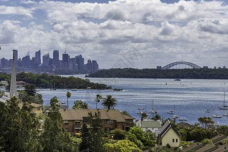 华生湾的悉尼天线景象 旅游 晴天 海洋 户外图片