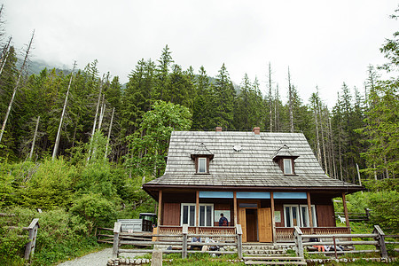山上旧木棚屋 森林 假期 奥地利 乡村的 蓝色的 旅游 房子图片