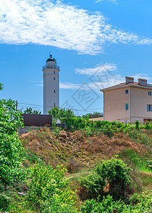 乌克兰Sanzheyka村灯塔 村庄 地区 夏天图片