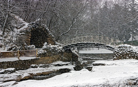 Kislovodsk度假胜地冬季公园图片