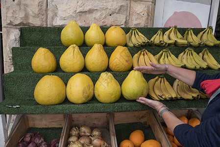 以色列的大 etrog 柑橘类水果图片