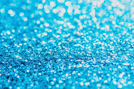 散焦的蓝色闪光背景 蓝色抽象散景酒泉 水晶图片