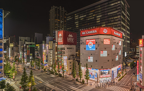 日本街景2018年7月11日 Akihabara空中夜视背景