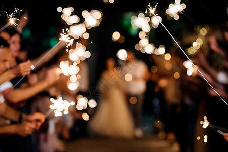 婚礼时的火花 背景上 晚上 年轻的 水平的 笑图片
