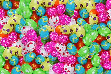 儿童塑料玩具复活节彩蛋背景背景图片