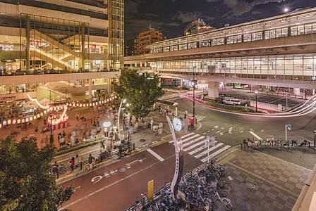 Nippori火车站前广场的视图 风景 东京图片