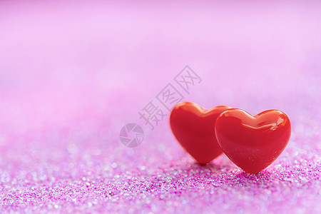 情人节背景与抽象 lig 上的红色心形 糖果心背景图片
