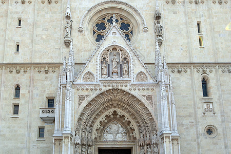 克罗地亚萨格勒布大教堂入口门户图片