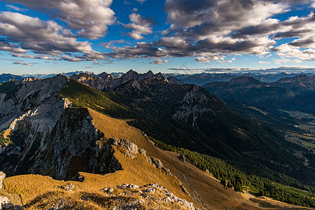坦海默塔尔日落时的阿根斯坦 奥地利 云 高山 自然图片
