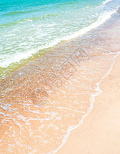 海浪在海滩上的白泡泡 泡沫 海洋 美丽的 自然背景图片