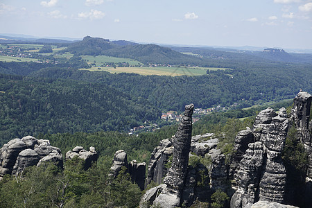 从的观点来看 瑞士萨克森的施拉姆斯泰因岩石图片