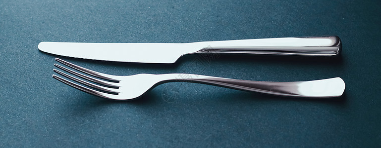 叉和刀 餐桌装饰用的银餐具 最起码的设计和饮食 饥饿的 餐厅图片