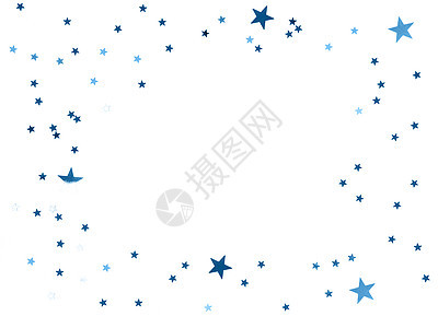 框架由白色背景上的散射星星五彩纸屑制成 假日背景背景图片