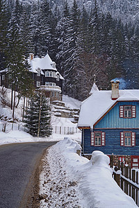 冬季山村现场图片