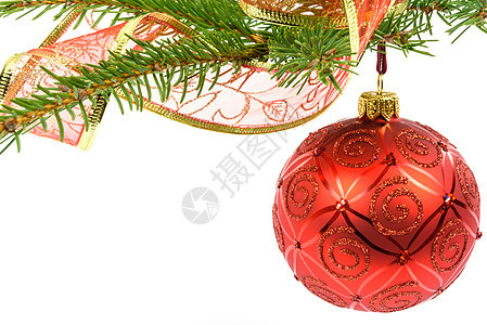 美丽的圣诞装饰品 丝带 礼物 闪耀 玩具 球 十二月图片