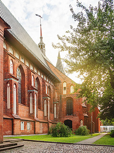 科尼斯堡大教堂 哥特式建筑风格的老建筑 俄罗斯加里宁格勒图片