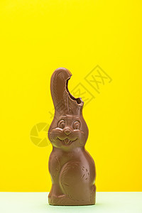 有趣的巧克力复活节兔子 复活节背景和复制空间 糖果 快乐的图片