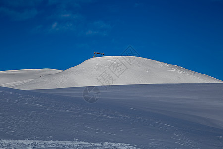 上萨沃伊州弗拉因岛 滑雪缆车 霜 冬天 假期 高山 滑雪图片