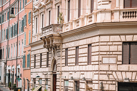 意大利罗马典型的罗马老旧房屋 城市 门 家图片