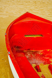 沙地上的小船 美丽的沙沙滩 休闲小船和渡船 游客 自然图片