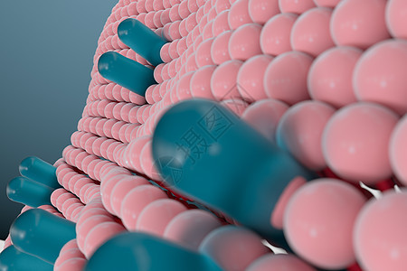 细胞膜和生物学 生物概念 3D感应 渗透 电导率图片
