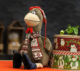 软小玩具闭合 作品 织物 盒子 展示 棕色的 礼物 可爱的背景图片