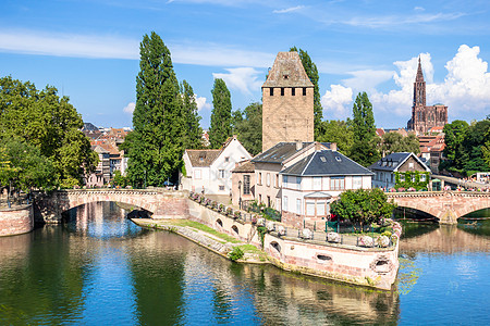斯特拉斯堡风景水塔 老镇 桥梁 假期 旅游 旅游目的地 法国图片
