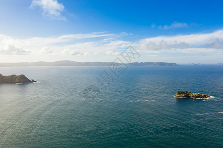 新西兰海平海滩的空中航向 蓝色的 鸟瞰图 美丽的 北方图片