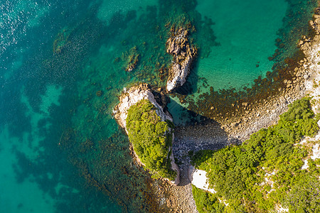 新西兰海平海滩的空中航向 天线 天堂 自然图片