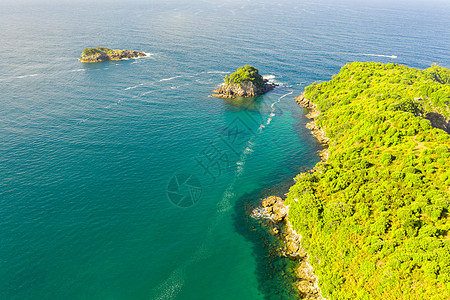 新西兰海平海滩的空中航向 晴天 天堂 观光 大洋洲图片