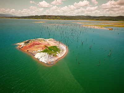 巴拿马运河加顿湖空中观察图片