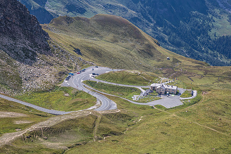阿尔卑斯河谷 高山公路 晴天 国家 驾驶 奥地利图片
