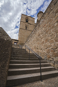 西班牙新塞诺拉州亚松森纳斯特拉省或亚松森市新大教堂的楼梯图片