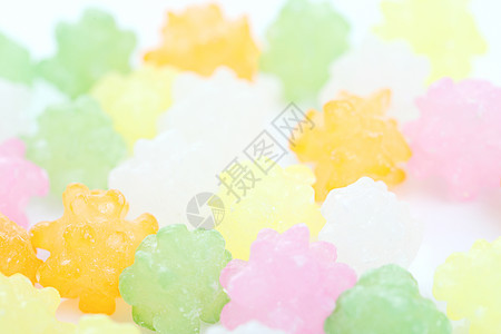 孤立在白色背景上的彩色果冻糖果甜糖 小吃 假期图片