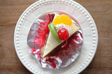彩色水果蛋糕 巧克力 庆典 美丽的 食物 酸图片