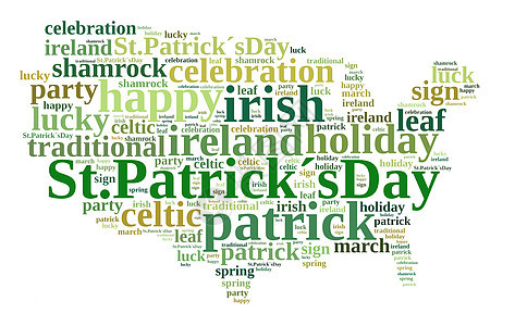 圣帕特里克日 插图 传统的 帕特里克斯 爱尔兰的 假期背景图片