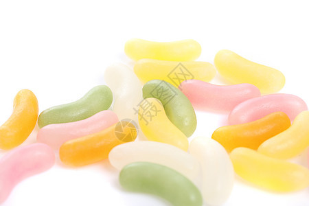 孤立在白色背景上的彩色果冻糖果甜糖 柠檬 水果图片