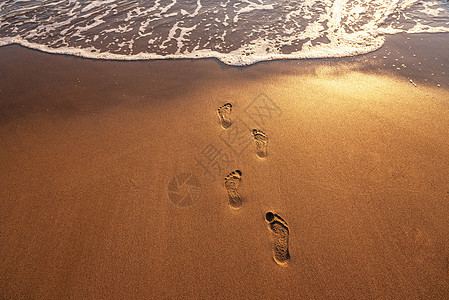 海滩上的脚步声 海滨 旅行 太阳 自由 放松 夏天图片