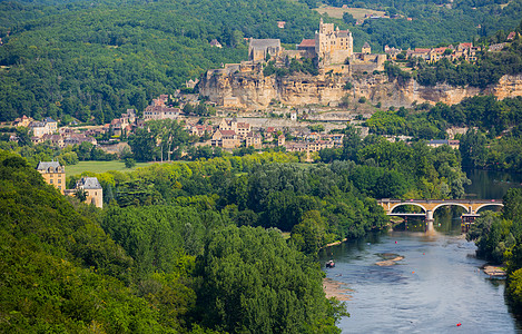 Castelnaud的多多纳河 假期 法国 旅游图片