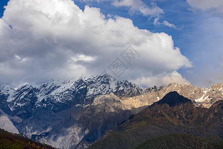 沙沙蓝月谷 Shika雪山风景地区 背景图片