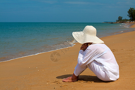 休假时间 休息 放松 冥想 假期 海洋 自然 泰国 太阳帽图片