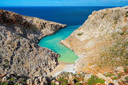 希腊克里特的塞坦利马尼亚海滩 欧洲 地中海 克里特岛图片
