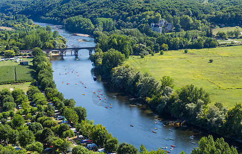 Castelnaud的多多纳河 植物 法国图片